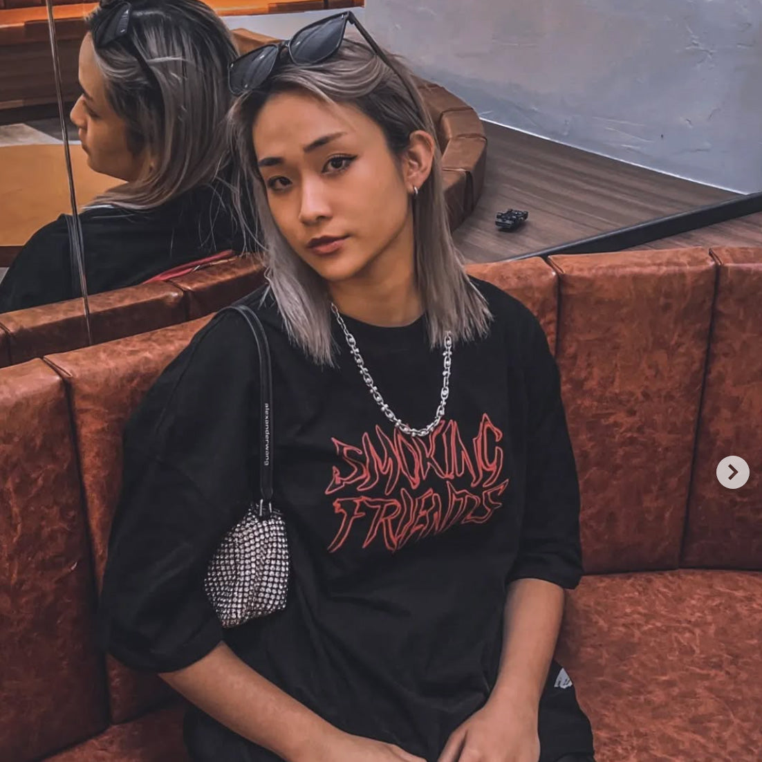 THEPSYCHO SMOKING FRIENDS TEE - BLACK