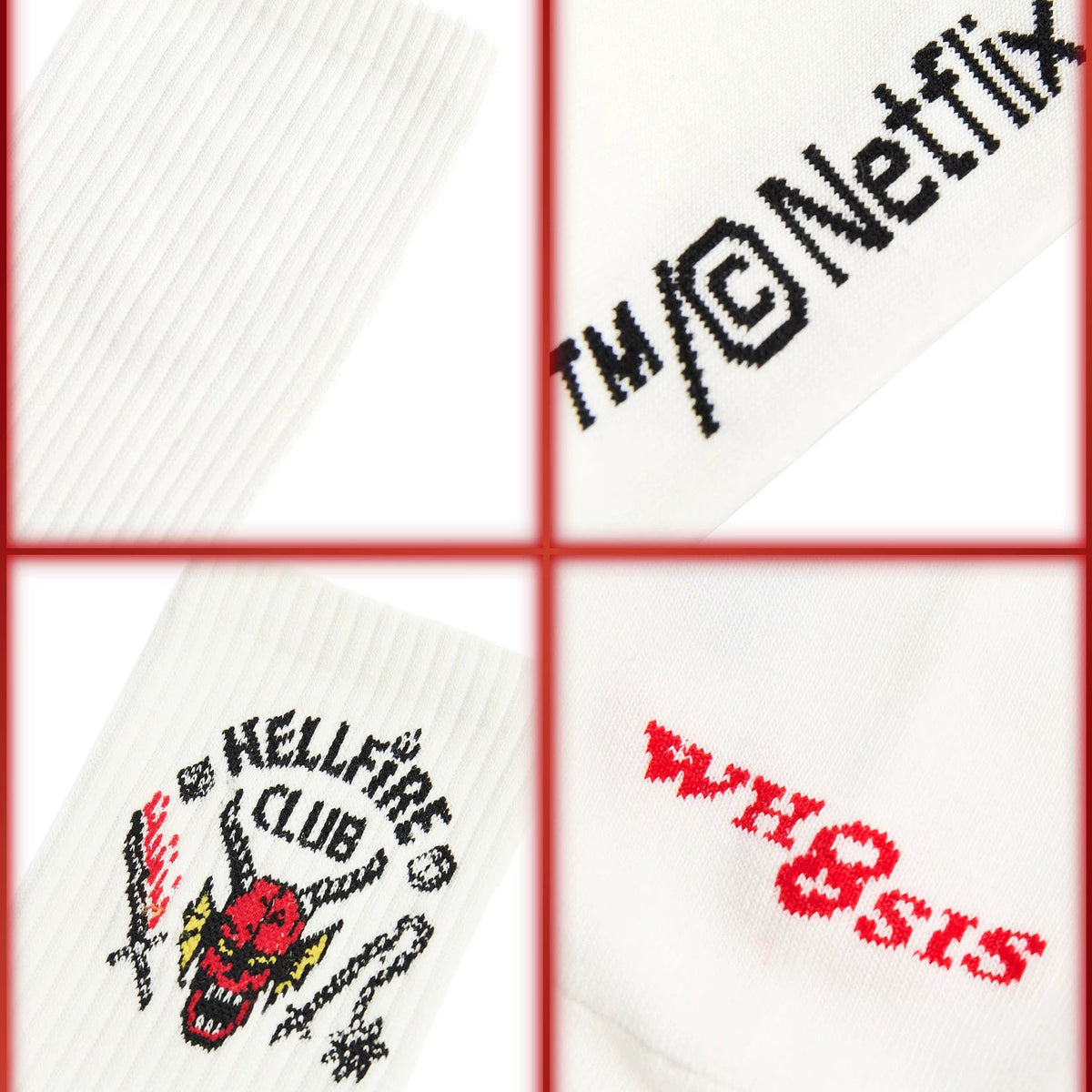 WHOOSIS x STRANGER THINGS | HELLFIRE CREW SOCKS